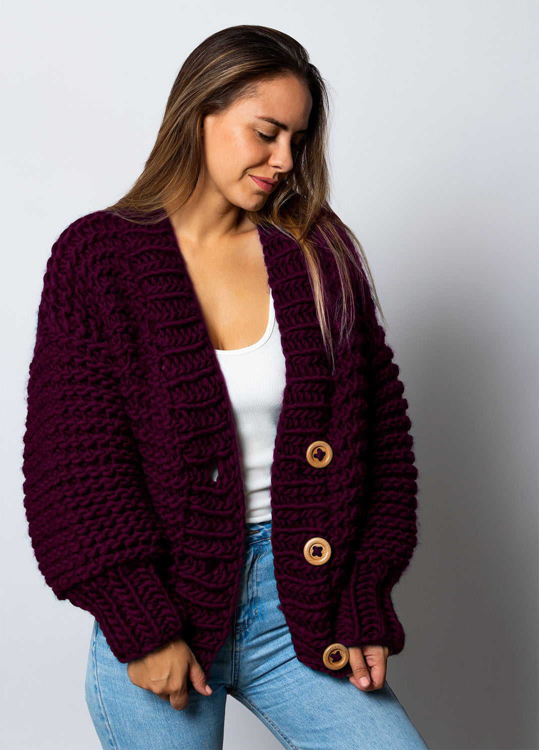 Knotted cardigan on sale